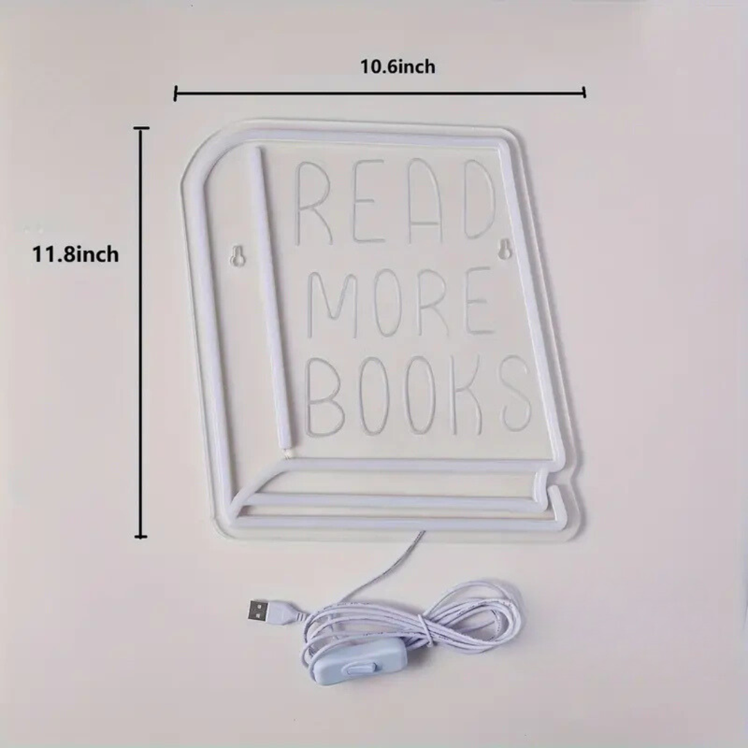 Length and width measurements for neon sign