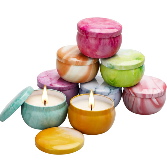 multiple different colored candles